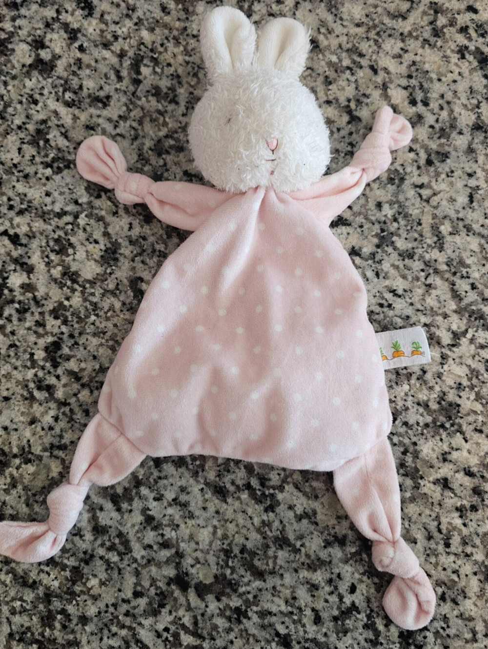 Bunnies by the Bay Blossom Knotty Friend security blanket Lovey Pink